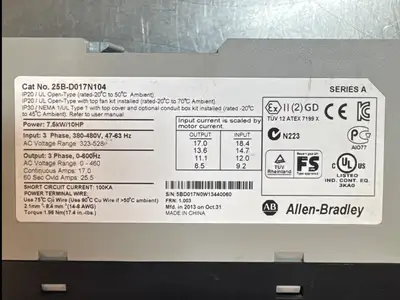 Used Allen-Bradley PowerFlex 525 Variable Speed Drives South Carolina US | Palmetto Automation #1553535