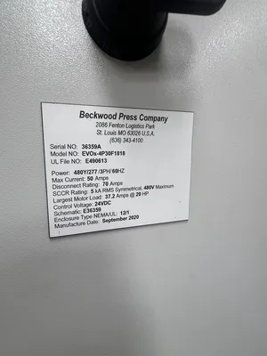 2020 BECKWOOD EVOx-4P30F1818 Heated Platen Press and Laminating Press | Kempler Machinery (4)