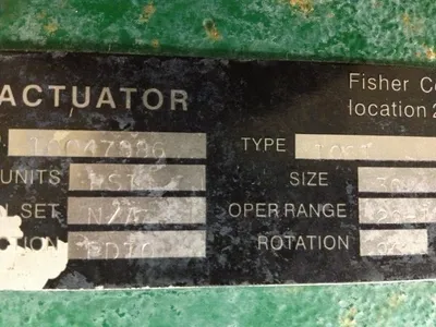 Fisher type 8510 Butterfly Valve size 10"
