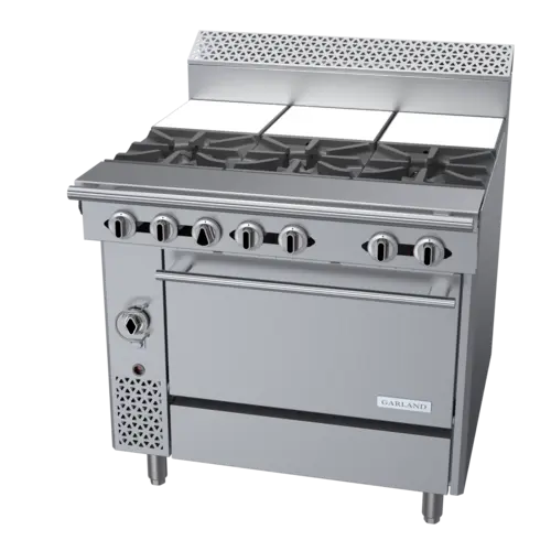 Garland C36-15C 36" 3 Burner Gas Range w/ (3) Hot Tops & Convection Oven, Natural Gas