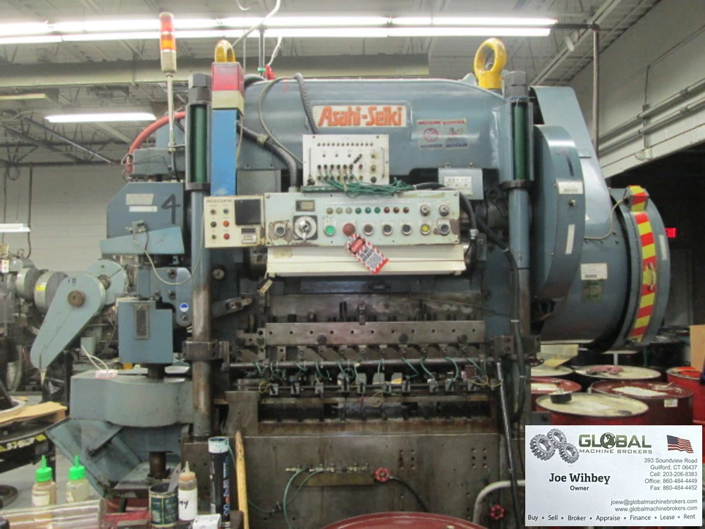 Asahi Seiki TP-45 MTP 4-37 2.5"Stroke Transfer Press W/12 Op Die Set New In 1985