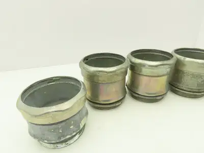 Steel City 3 1/2" EMT Compression Connector Steel 1 Shorter Length Lot of 6