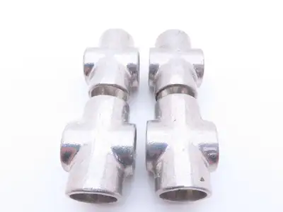 Hollaender 7-7 1-1/4 Speed-Rail Cross 1-1/4" Pipe Fits 1.66" 4 Screw OD Lot of 4