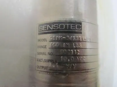 Sensontec QSFK-9/F996-01 Torque Transducer 600 in. lbs