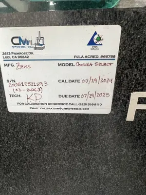 2005 ZEISS CONTURA SELECT VAST GOLD XT 10/12/6 Coordinate Measuring Machines | Quick Machinery Sales, Inc. (17)