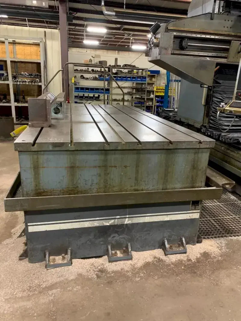 60" X 120" T-SLOTTED LAYOUT TABLE / FLOOR PLATE WITH COOLANT TROUGHS: YOBRO #25558