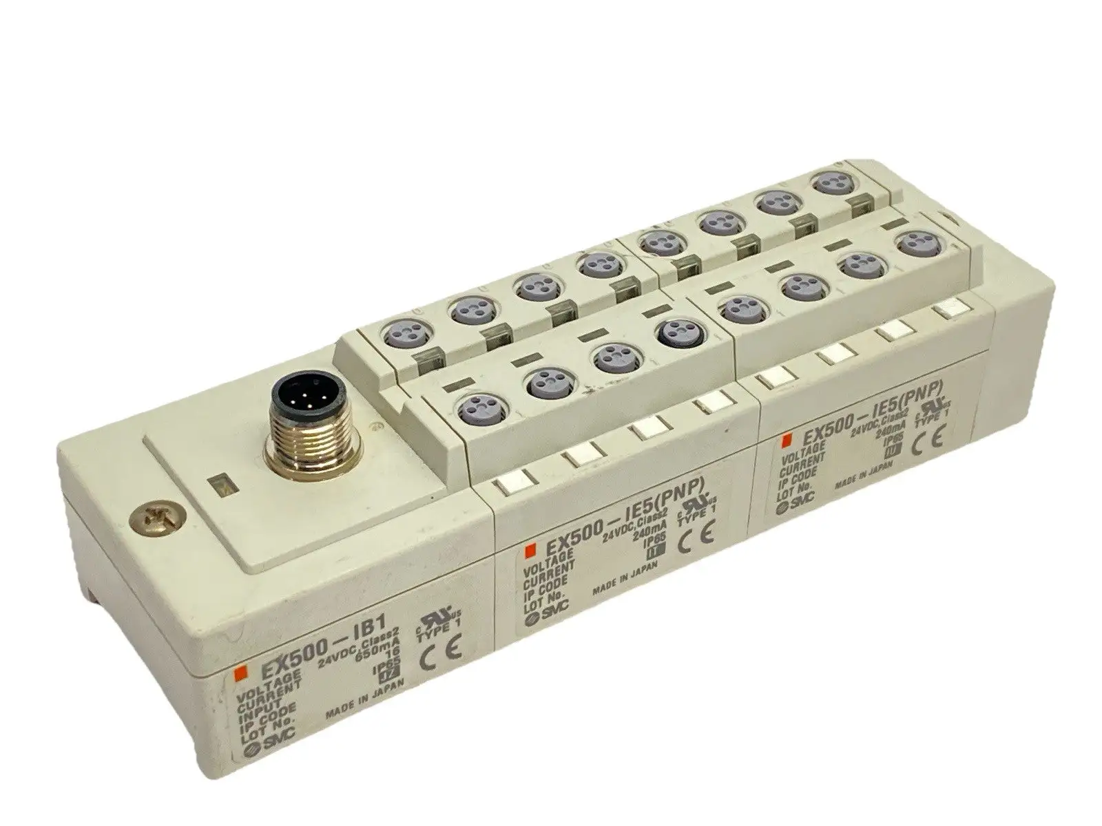 Used SMC Input Base Unit for DeviceNet w/ 2x EX500-IE5(PNP) Input Unit PLC Input & Output Michigan US | Maverick Industrial Sales #1395595