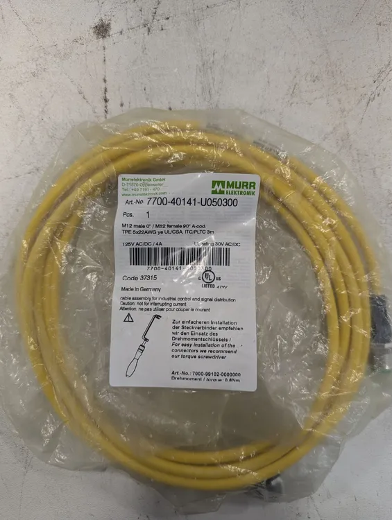 New | in-Stock MURR ELEKTRONIK 7700-40141-U050300 Cable & Wire Michigan US | iGAM Industrial Marketplace 2 #45496