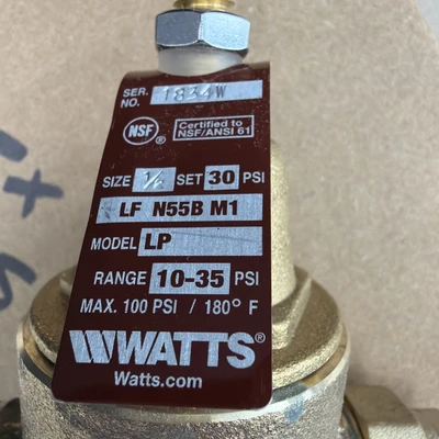 NEW Watts LFN55BM1-U-P 1/2