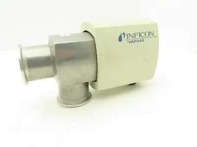 Inficon VAP040-A High Vacuum Valve Right Angle Solenoid 115V 1-1/2"