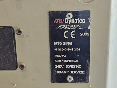 Used 2005 ITW DYNATEC M70DGSHS2D1 Miscellaneous Woodworking Equipment British Columbia CA | Lenmark #1426163