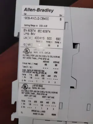 USED Allen-Bradley 140M-C2E-B40 SER B WITH 100-C09D10
