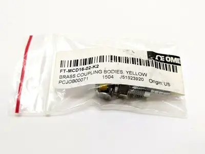 New | in-Stock Omega Brass Quick Coupling Body PCJOB00071 Yellow Parts (Hydraulics and Pneumatics) Michigan US | Maverick Industrial Sales #1493894