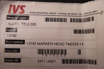ALLIED TELESIS 13182 TM2525 PINSTAMP DOT PEEN MARKING SYSTEM