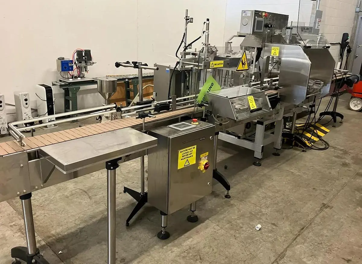 USED 2021 BELLATRX 1 GALLON PISTON FILLER AND PACKAGING LINE