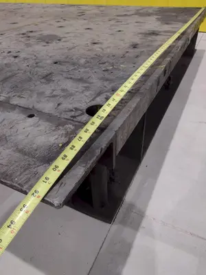 92" X 120" HEAVY DUTY STEEL SURFACE PLATE LAYOUT TABLE: STOCK #19730