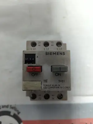 Used SIEMENS 3VE1010-2K Industrial Controls Ohio US | Surplus Asset Holdings #1412761