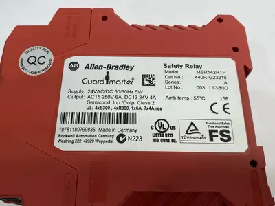 USED ALLEN-BRADLEY SER. A GUARDMASTER MSR142RTP SAFETY RELAY, AUTO-RESET