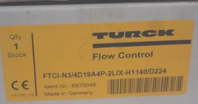 NEW TURCK FTCI-N3/4D19A4P-2LIX-H1141/D224 FLOW CONTROLLER 6870048