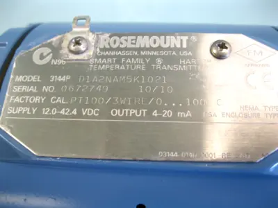Used Rosemount 3144P D1A2NAM5K1021 Sensors New Hampshire US | Bitter End Trading #1452984