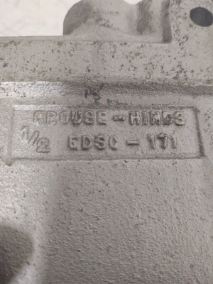 🔥(NOS) CAST IRON CROUSE-HINDS EDSC171 EXPLOSION-PROOF SINGLE GANG BODY 1/2"