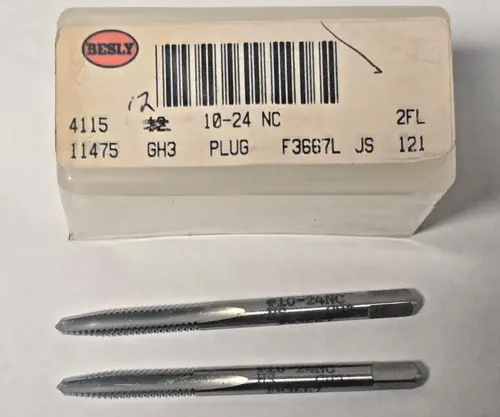 Lot of 2 Besly Tap 10 - 24 NC GH3 Plug 2 FL Brand New USA Made