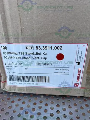 NEW BOX OF 100 - SARSTEDT 83.3911.002 CELL CULTURE FLASKS T75 STANDARD FILTER CAP