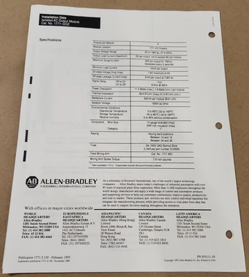 NEW Allen-Bradley 1771-ODZ
