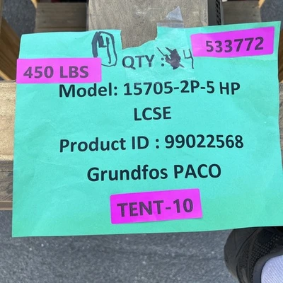 New | in-Stock Grundfos 15705-2P-5HP LCSE Centrifugal Pumps California US | Davliegogo LLC #1705469