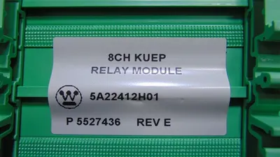 Westinghouse Emerson 5A22412H01 Ovation 8 Channel Relay Module Rev. E Used