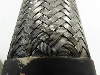 Weldbend 8' 8" x 3" Flanged Stainless Steel Braided Flex Hose  #300