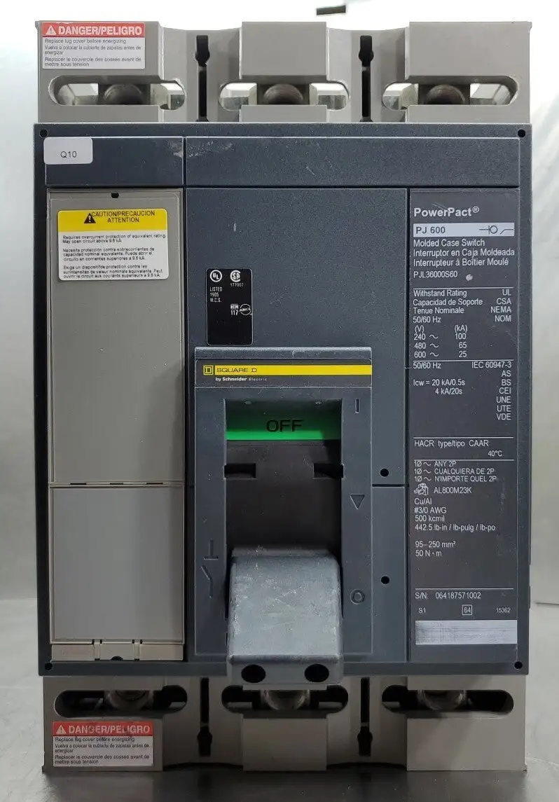 Used Square D PJL36000S60 Circuit Breakers | Palmetto Automation #1149321