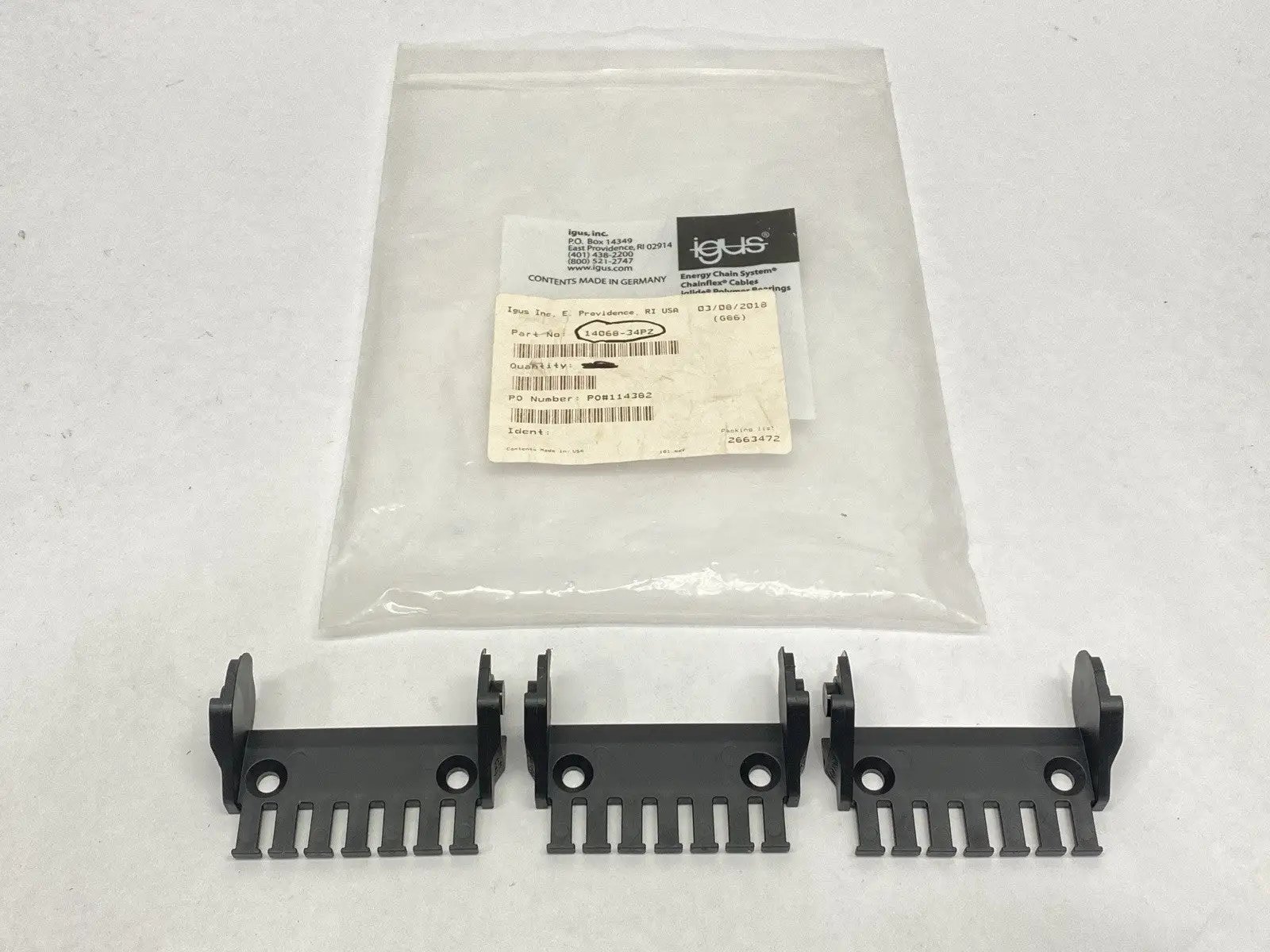 14068-34PZ | Igus  Energy Chain Pivoting Mounting Bracket Self-Aligning LOT OF 3 - New Other