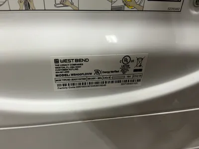 Used WEST BEND WB400FLDVW Residential Appliances Michigan US | Miedema Asset Management Group #1356236