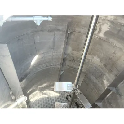 Used 2,200 Gal 316 Stainless Steel Jacketed Pressure Rated Reactor Mix Tank