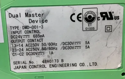 JCE CO LTD DMD-001-3 Dual Master Device 24VDC. 3D-26