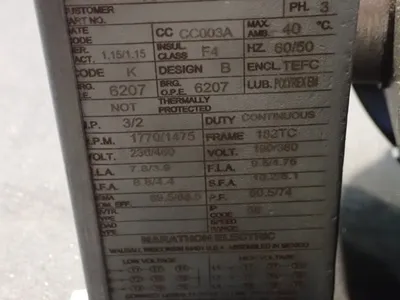 USED MARATHON TVE182TTWD16026AAM