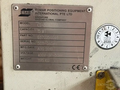 Used 2010 ESAB CD-30 + CI-30 Welding Positioners NL | Mach 4 Metal #1420543