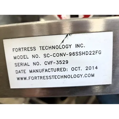 Used FORTRESS TECHNOLOGY SC-CONV-96HD22FG Metal Detectors West Virginia US | JM Industrial #1369373
