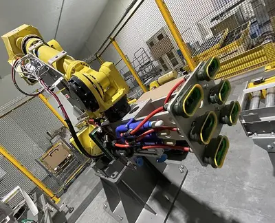 2018 Fanuc M-710i Robot with Langen LCR 700 Combined Robotic Palletizing System & Case Packing Machine | Used | In Stock!