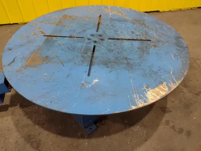 5,500 LBS X 48" AWC (ACCRA-WIRE CONTROLS) MODEL #F-200AF HORIZONTAL PALLET TYPE POWERED DE-COILER REEL: STOCK #19266