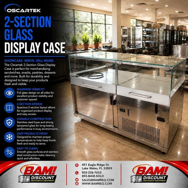 Used OSCARTEK F82TSRV150 Display Refrigerators Florida US | BAM Discount Restaurant Equipment #1384868
