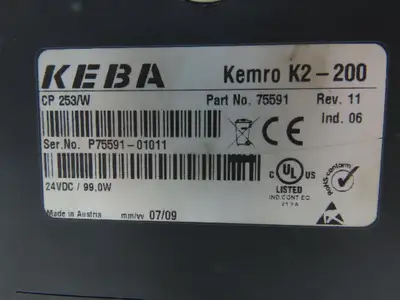 Keba K2-200 Kemro PLC Programmable Logic Controller Rack
