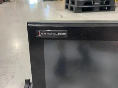 USED HOPE INDUSTRIAL SYSTEMS UNIVERSAL MOUNT TOUCHSCREEN MONITOR 23.8" SCREEN, W/ ARM EXT.