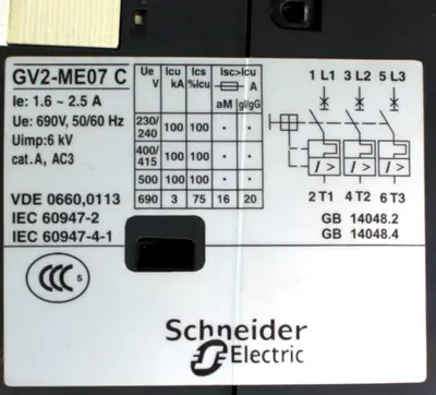 USED SCHNEIDER GV2-ME07