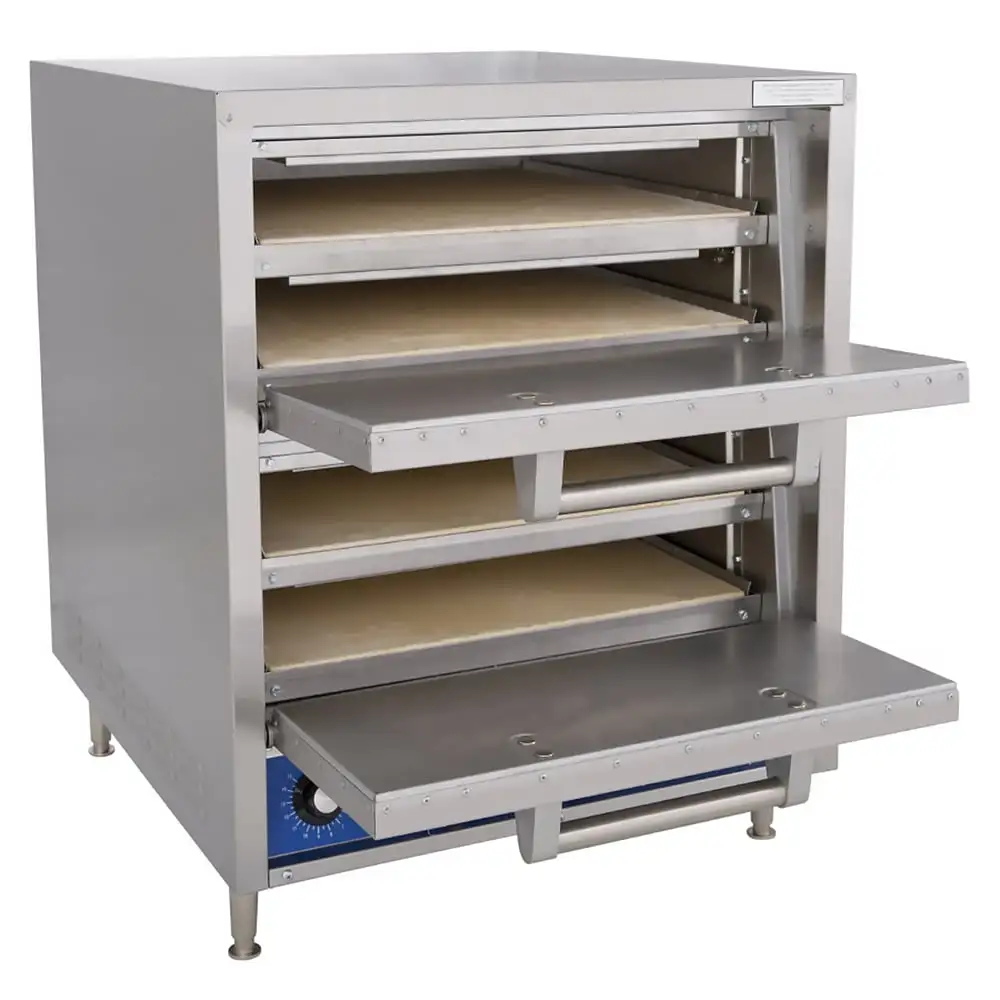 Bakers Pride P44S Hearthbake Countertop Quadruple Multi-Purpose Deck Oven - 240v