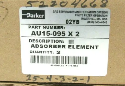 BOX OF 2 NEW PARKER AU15-095X2 ABSORBER ELEMENTS AU15095X2
