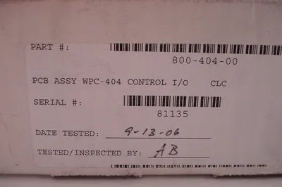 NEW WPC 404 CONTROL I/O 800-404-00