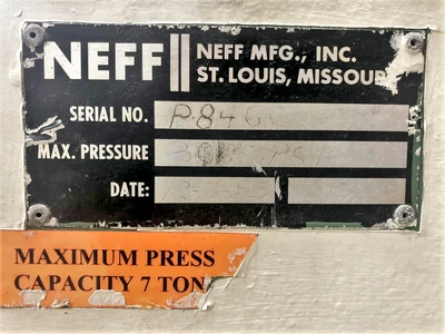 USED 1985 NEFF NEFF D7-5M PRESS
