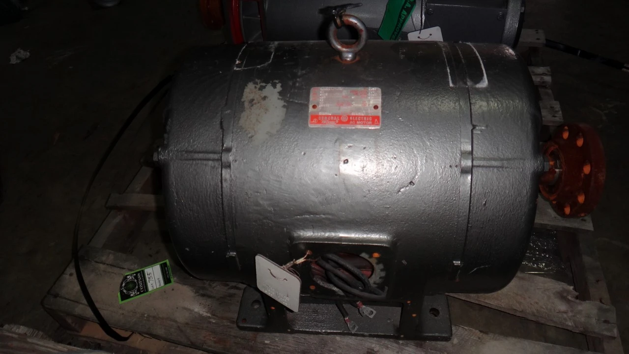 GE 60 hp, 3495 RPM, 460 volt motor